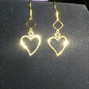 Gold Heart Earrings